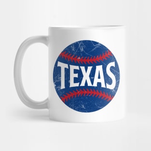 Texas Retro Baseball - White Mug